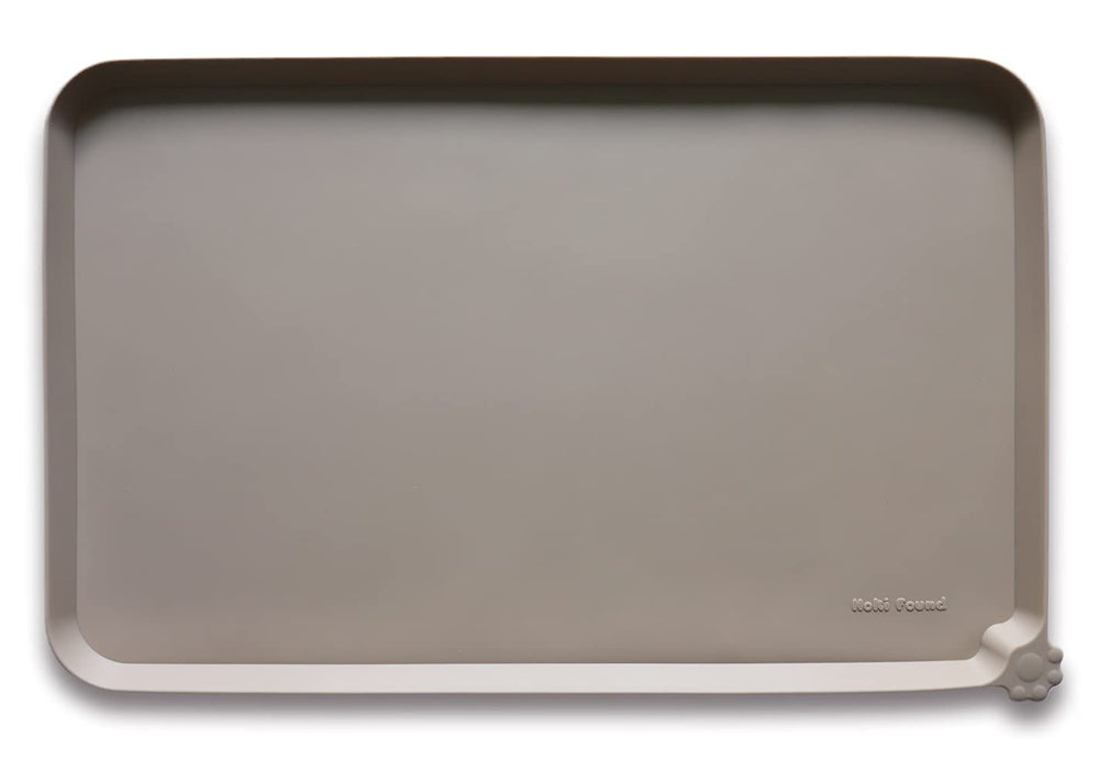 Hoki Found large silicone pet food mat wide view protects floors during meals.