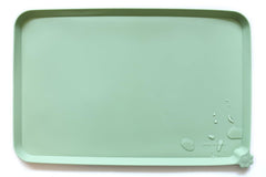 Hoki Found Jade silicone non-slip mat closeup highlighting safe, easy-clean surface