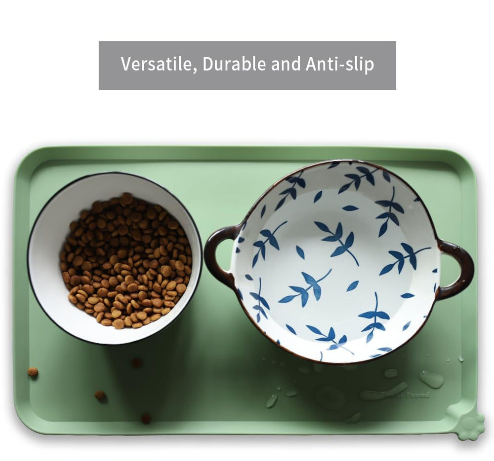 Hoki Found Jade mat being wiped clean shows dishwasher safe maintenance