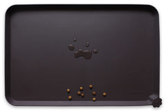 Hoki Found silicone pet food mat with high lip keeps bowls stable and floors clean