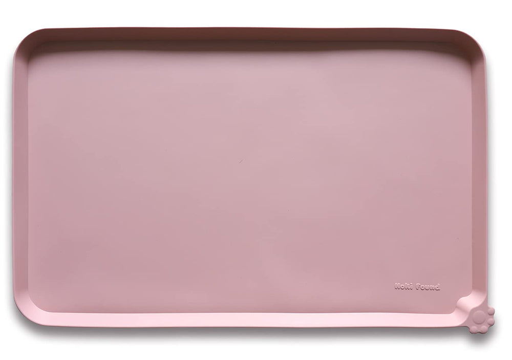 Hoki Found silicone pet food tray raised edge prevents spills during meals