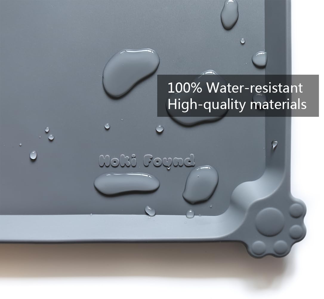Hoki Found X-Large silicone mat anti-slip surface for steady feeding.