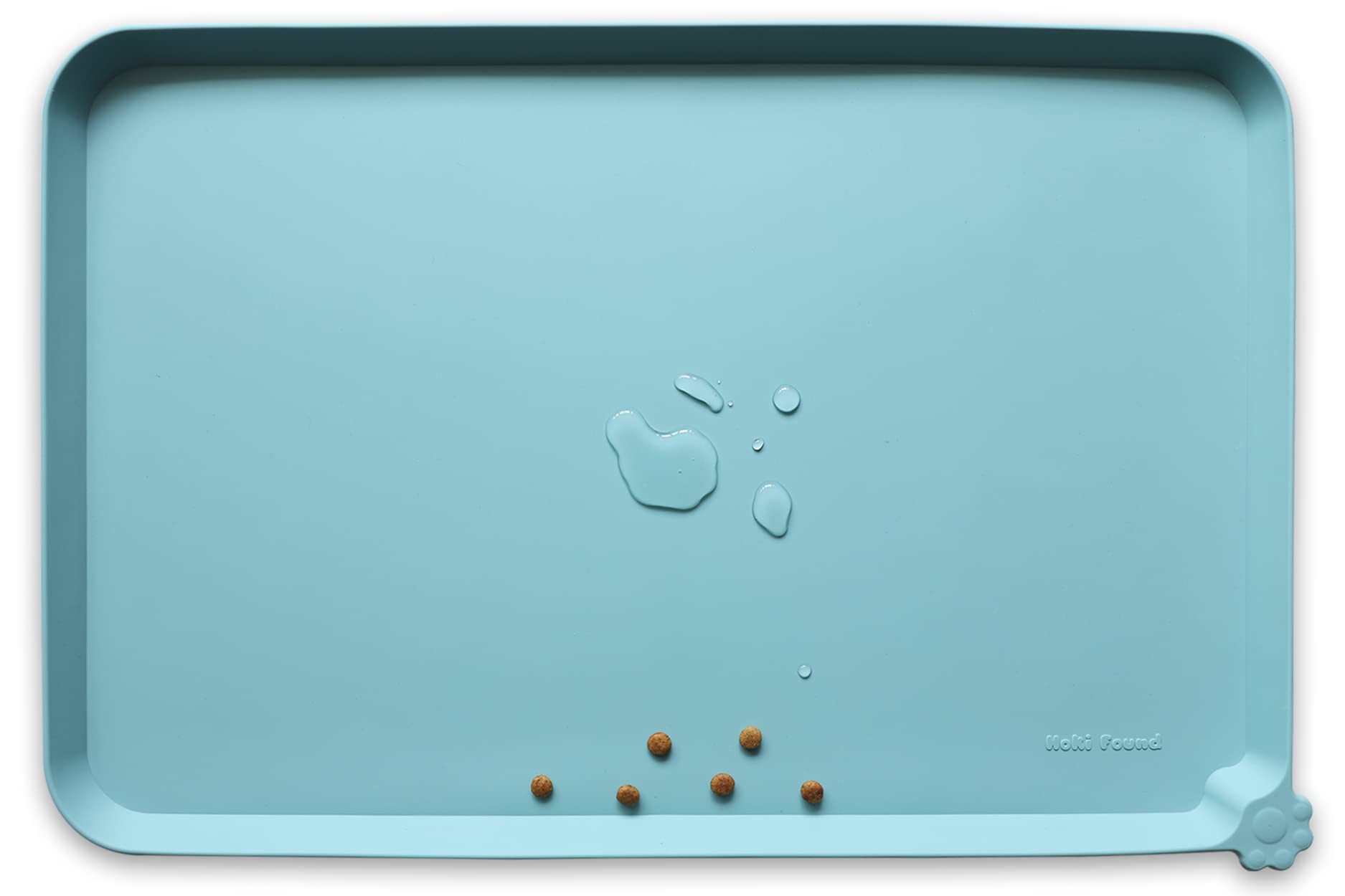Hoki Found L silicone non-slip tray with anti-slip surface for mess-free feeding.