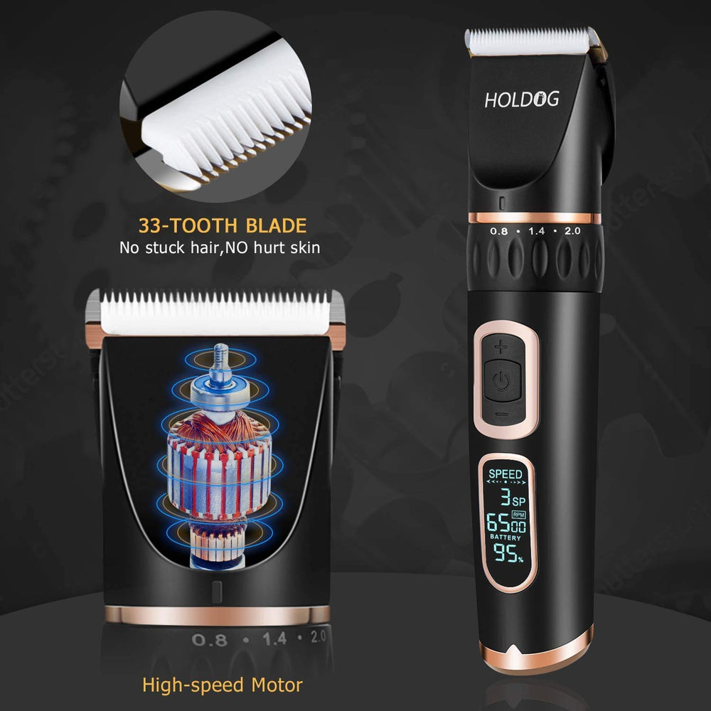 HOLDOG dog clippers battery pack enabling hours of cordless grooming