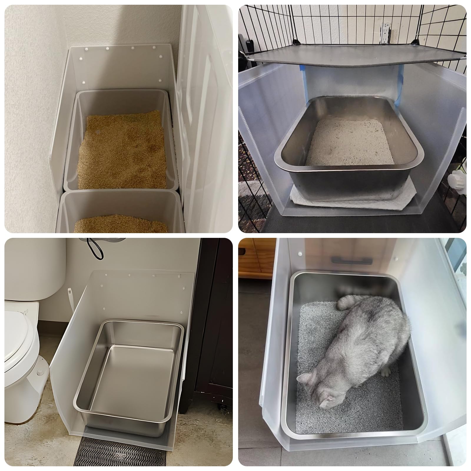 Holintan shield in corner setup protects walls and floors from splashes.