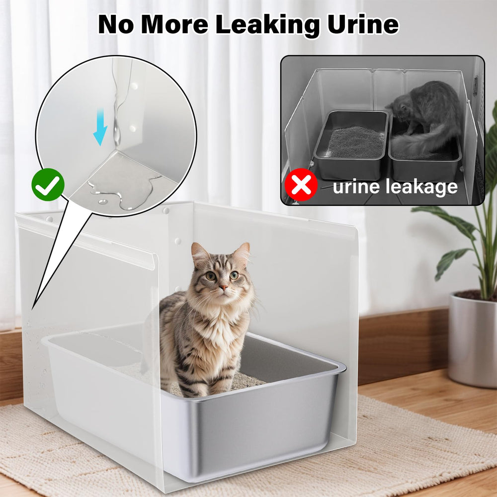 Holintan Litter Box Shield folded-compact demonstrates simple storage.