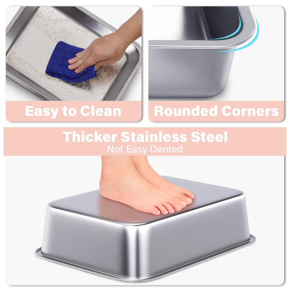 Holintan metal litter box offers durability and rust resistance for long-term use.