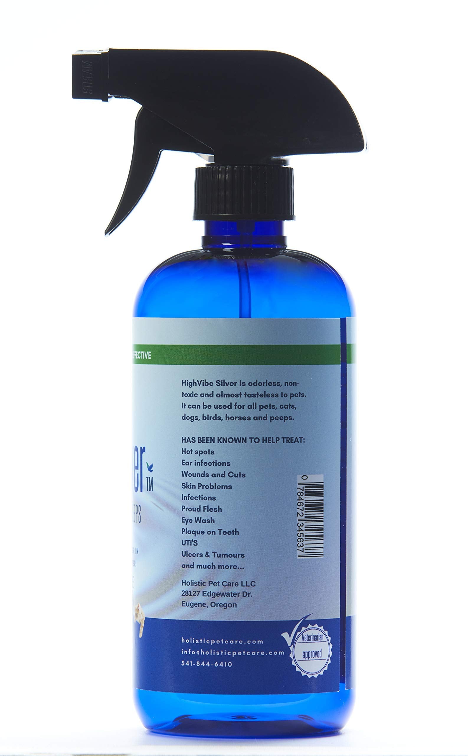 HOLISTIC PET CARE Colloidal Silver Spray wound-care zone application for targeted treatment areas.