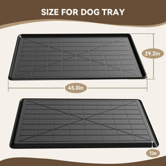 Holiwei dog crate tray 45in durability close-up highlights sturdy PP construction