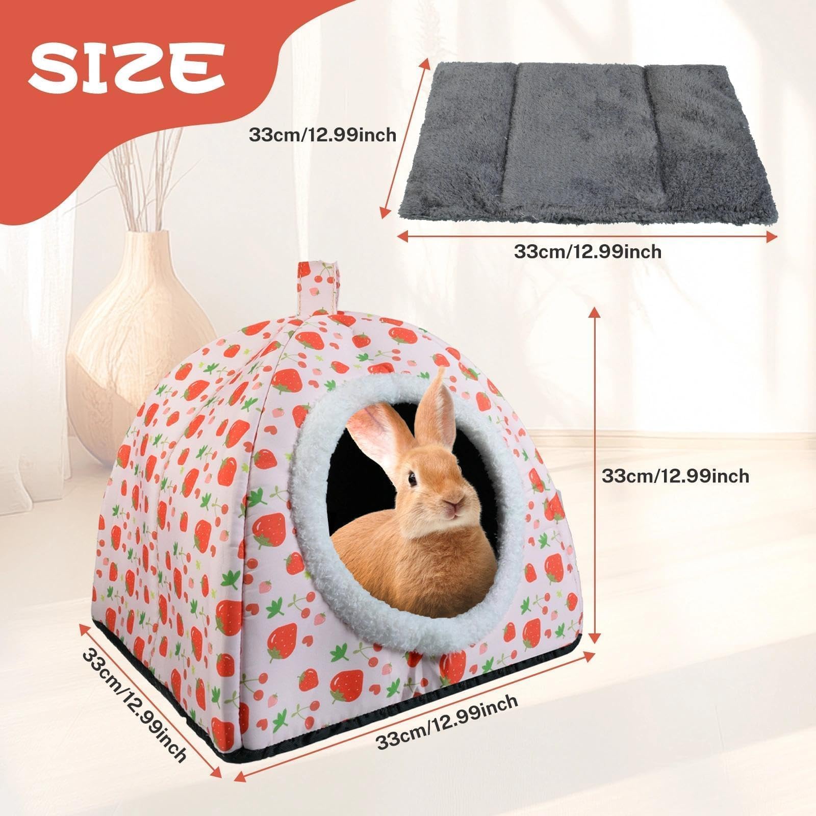Hollima cozy fleece hut interior showcases plush warmth for nap-friendly comfort.
