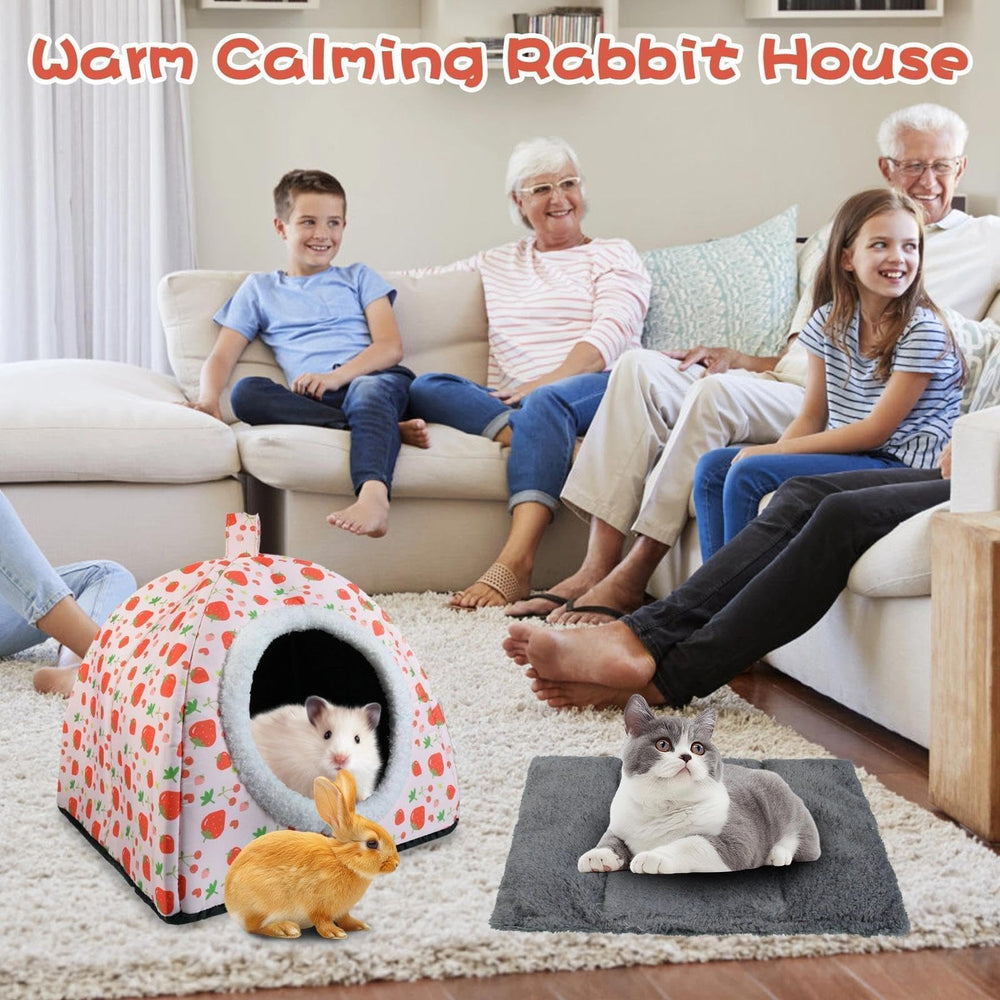 Hollima strawberry-pattern aesthetic complements home decor while keeping pets content.