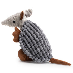 HollyPet Armadillo Squeaky Toy dark gray 8in invites playful interaction