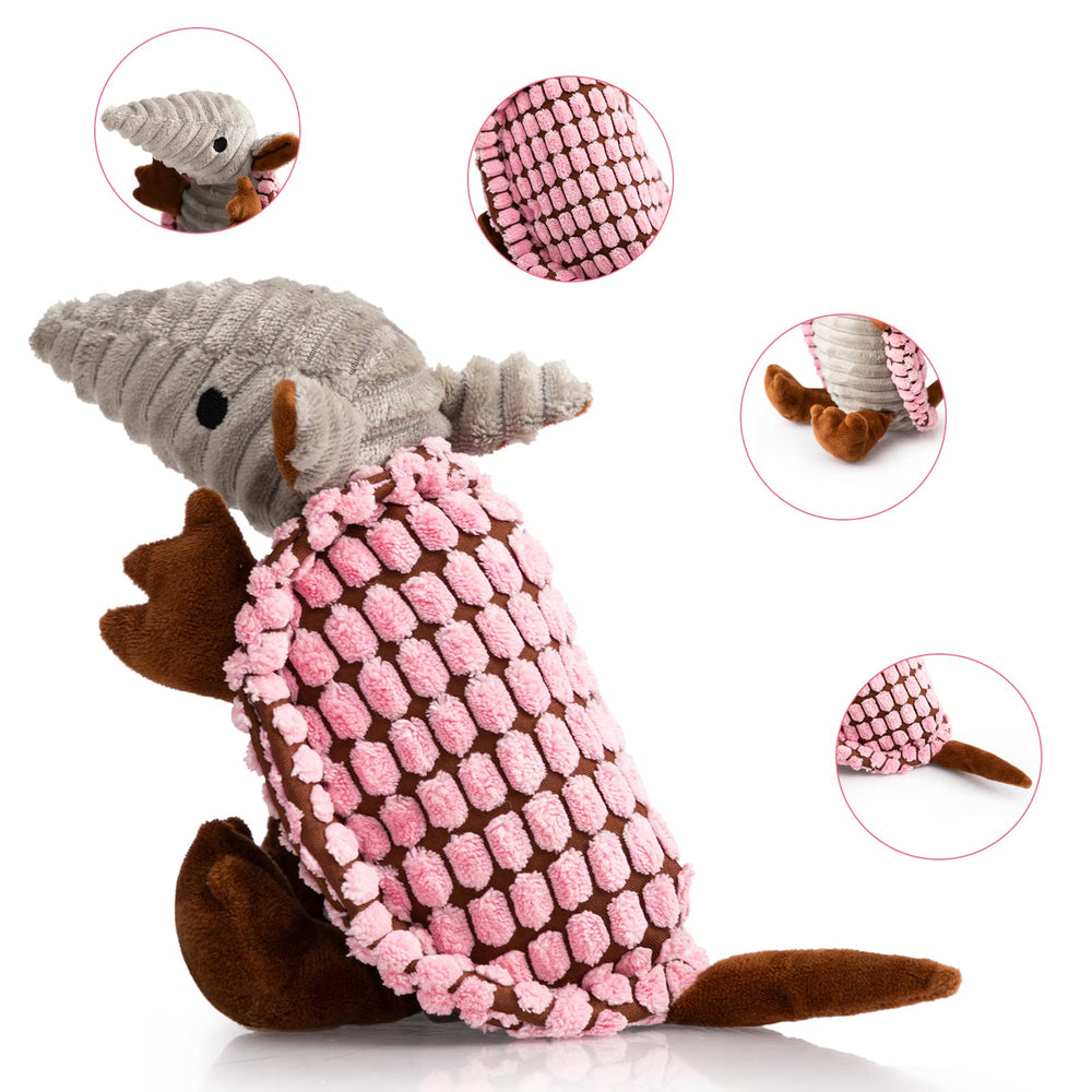 Hollypet armadillo toy for indoor-outdoor play supports active exercise and retrieval games.