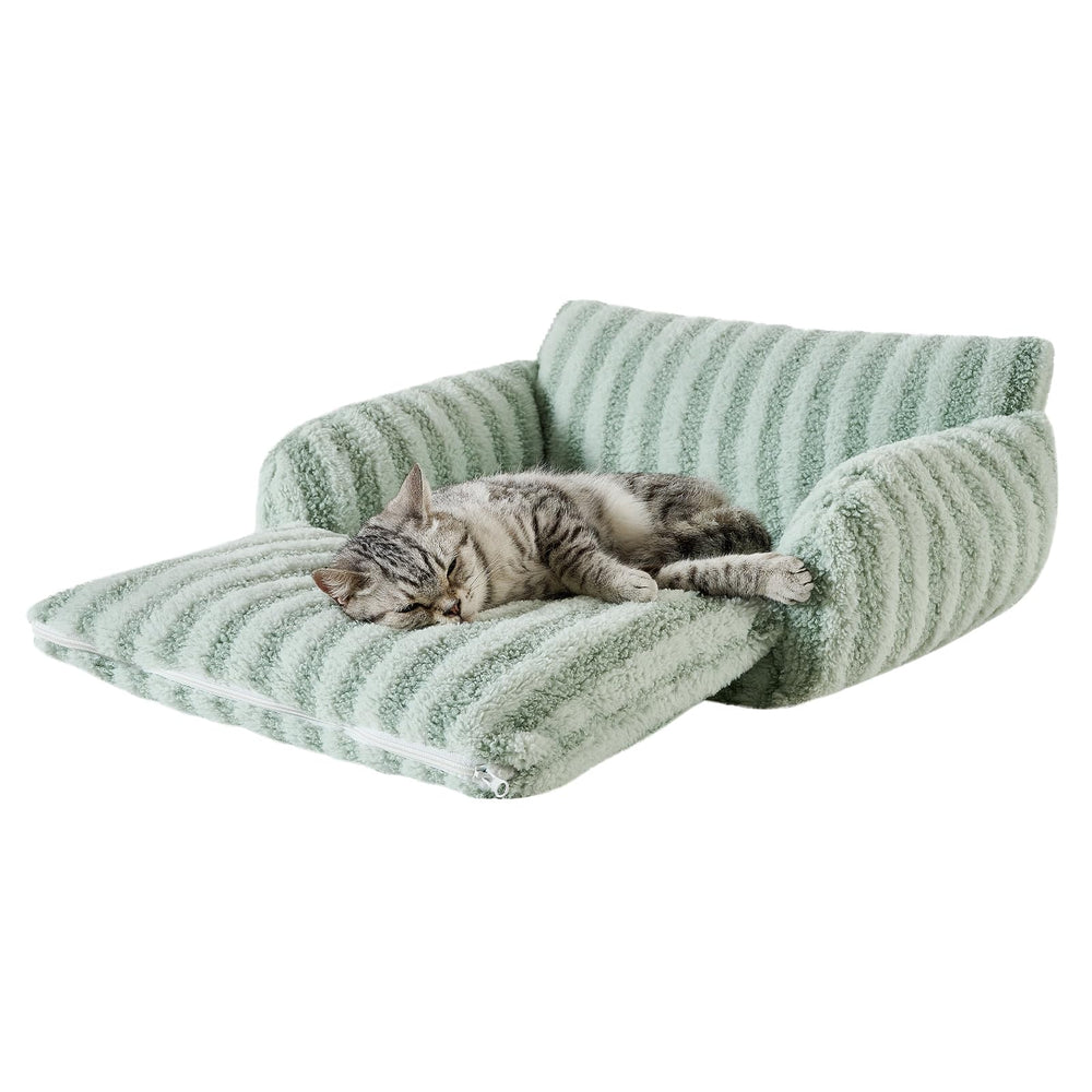 Hollypet cat bed egg-crate-foam interior supports muscles for restful lounging