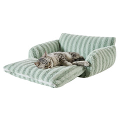 Hollypet cat bed egg-crate-foam interior supports muscles for restful lounging