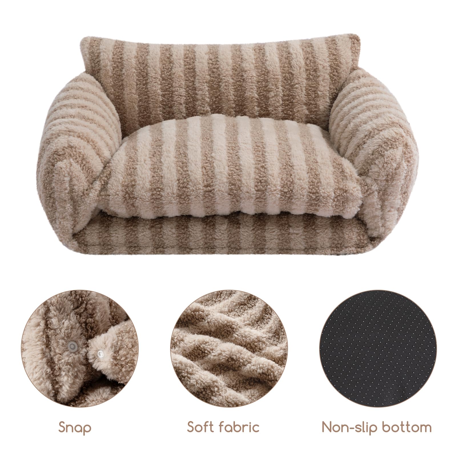 Hollypet cat bed machine-washable covers highlight easy care and maintenance
