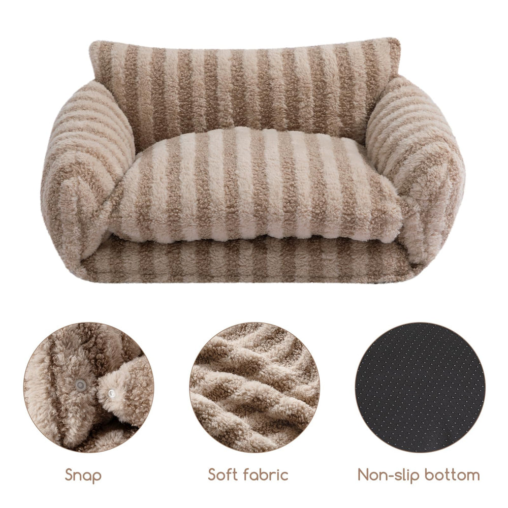 Hollypet cat bed machine-washable covers highlight easy care and maintenance