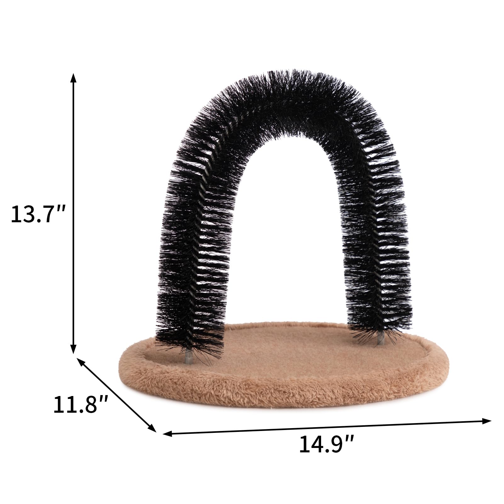 Hollypet catnip bag inside arch invites playful longer grooming sessions