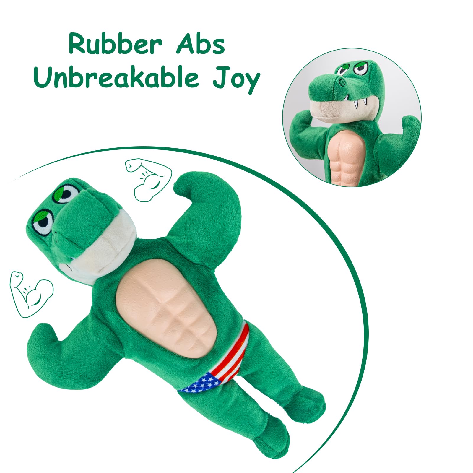 Hollypet crocodile plush toy all-breeds demonstrates versatile indoor and outdoor use.