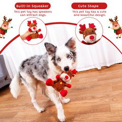 Hollypet Christmas Elk plush toy suitable for small to large dogs indoors