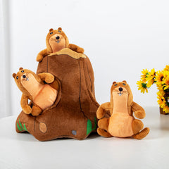Hollypet durable plush material closeup highlighting reinforced stitching for long lasting play