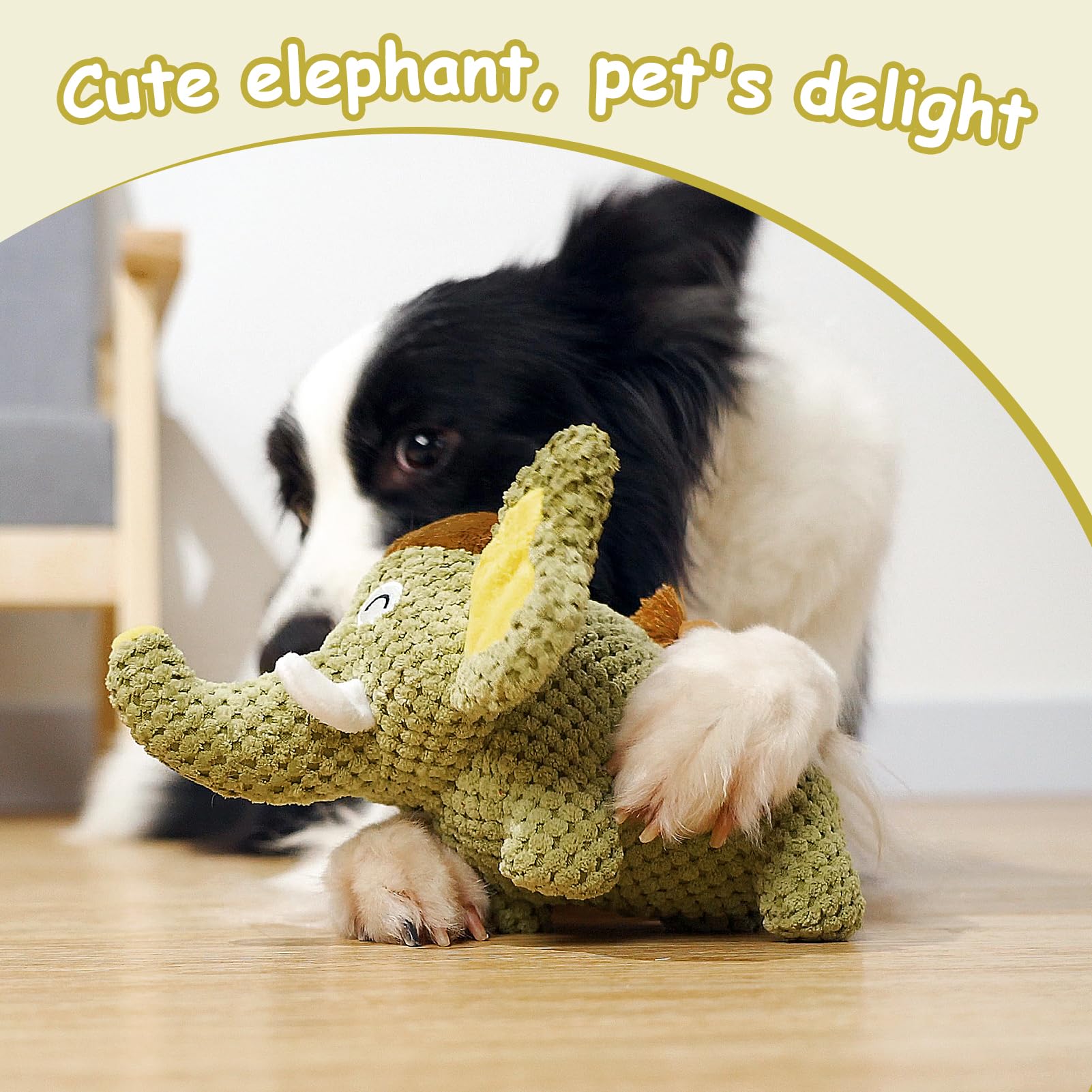 Hollypet elephant plush toy for small to large breed bonding play