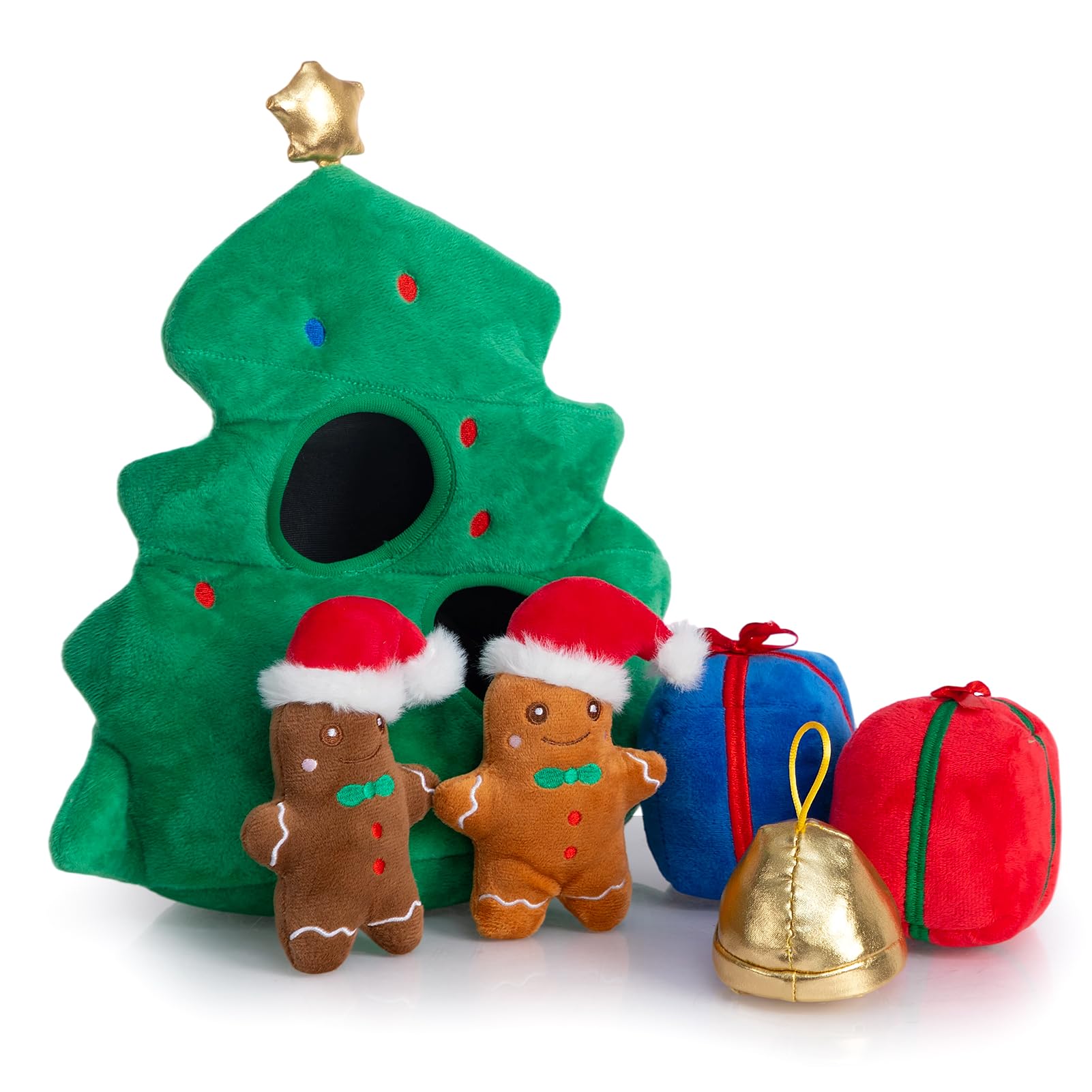 Hollypet hide-and-seek bunker toy stimulates mental activity with a hiding space and squeak