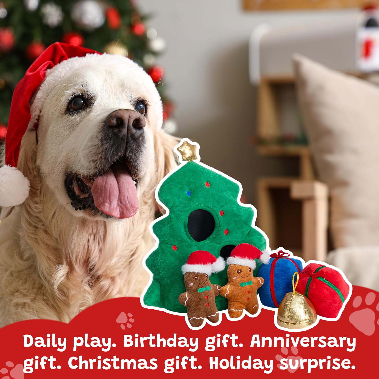 Hollypet interactive dog toy set combines multiple play modes and squeaks for bonding