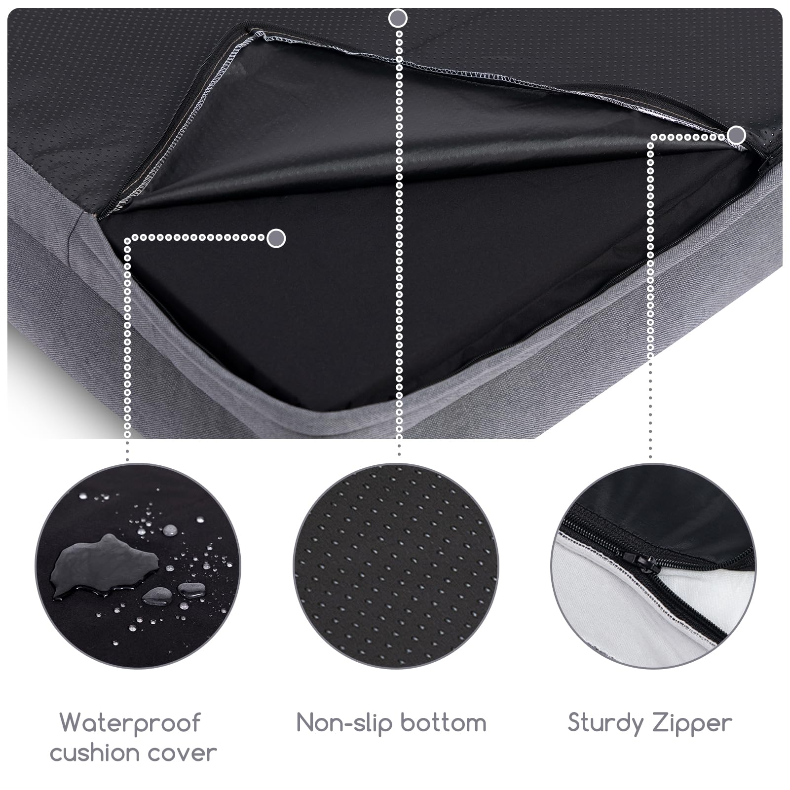 Hollypet removable-cover for easy machine washing and upkeep