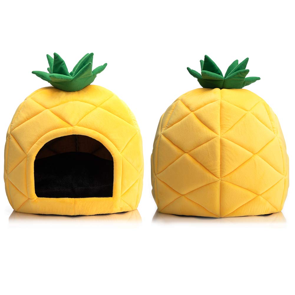 Hollypet Pineapple Bed interior cushion highlights removable comfort layer.