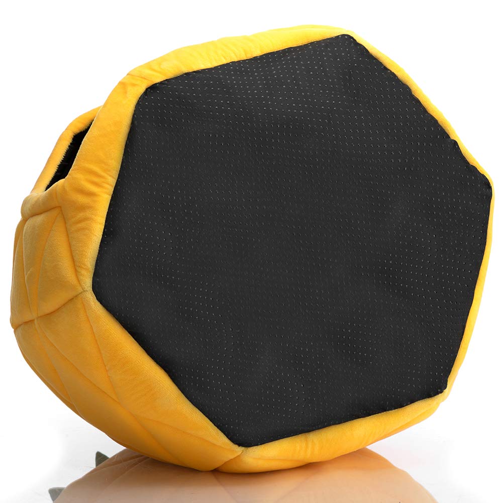 Hollypet Pineapple Bed sturdy seams close-up demonstrates durable construction.