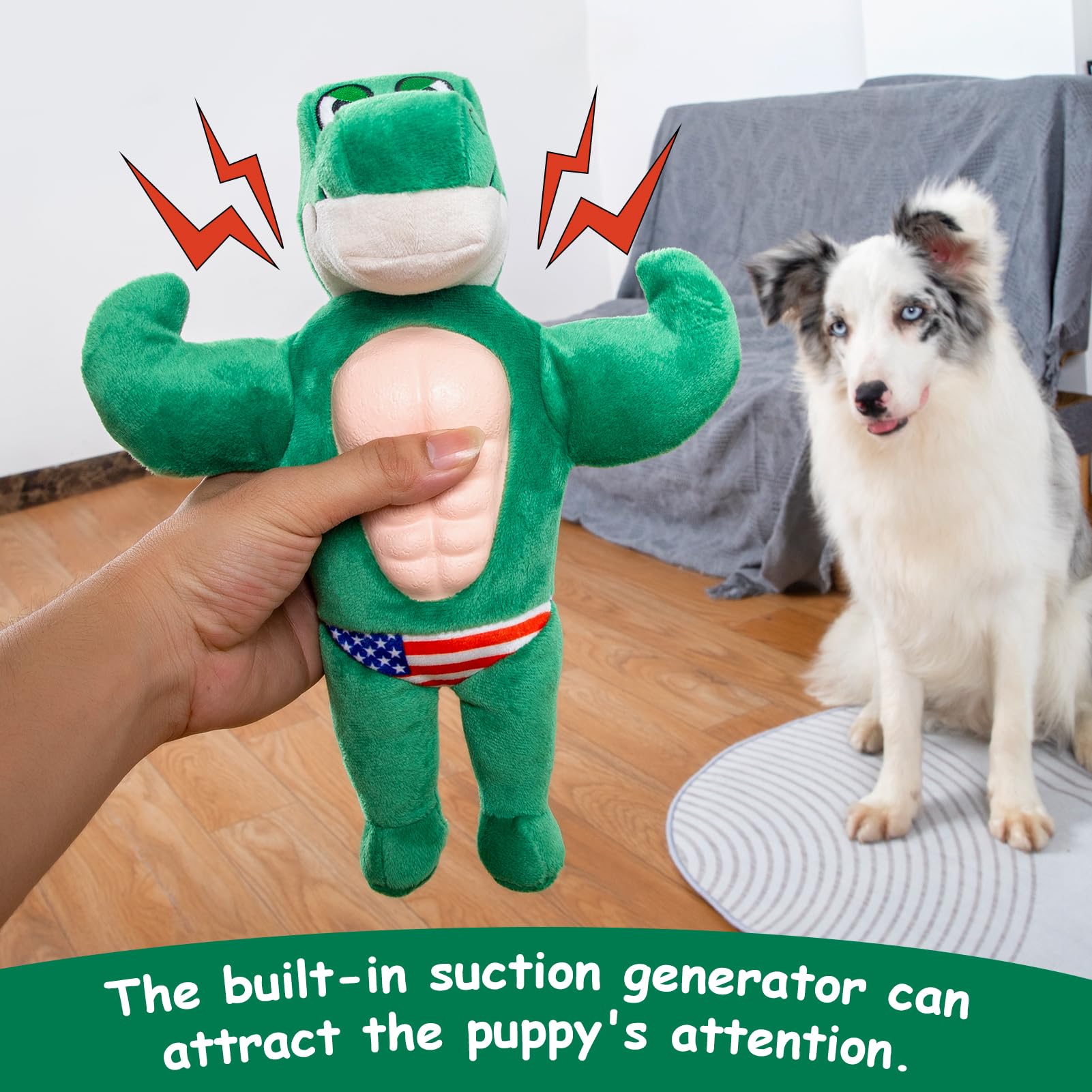 Hollypet plush crocodile safety-first design with no sharp edges or small parts.