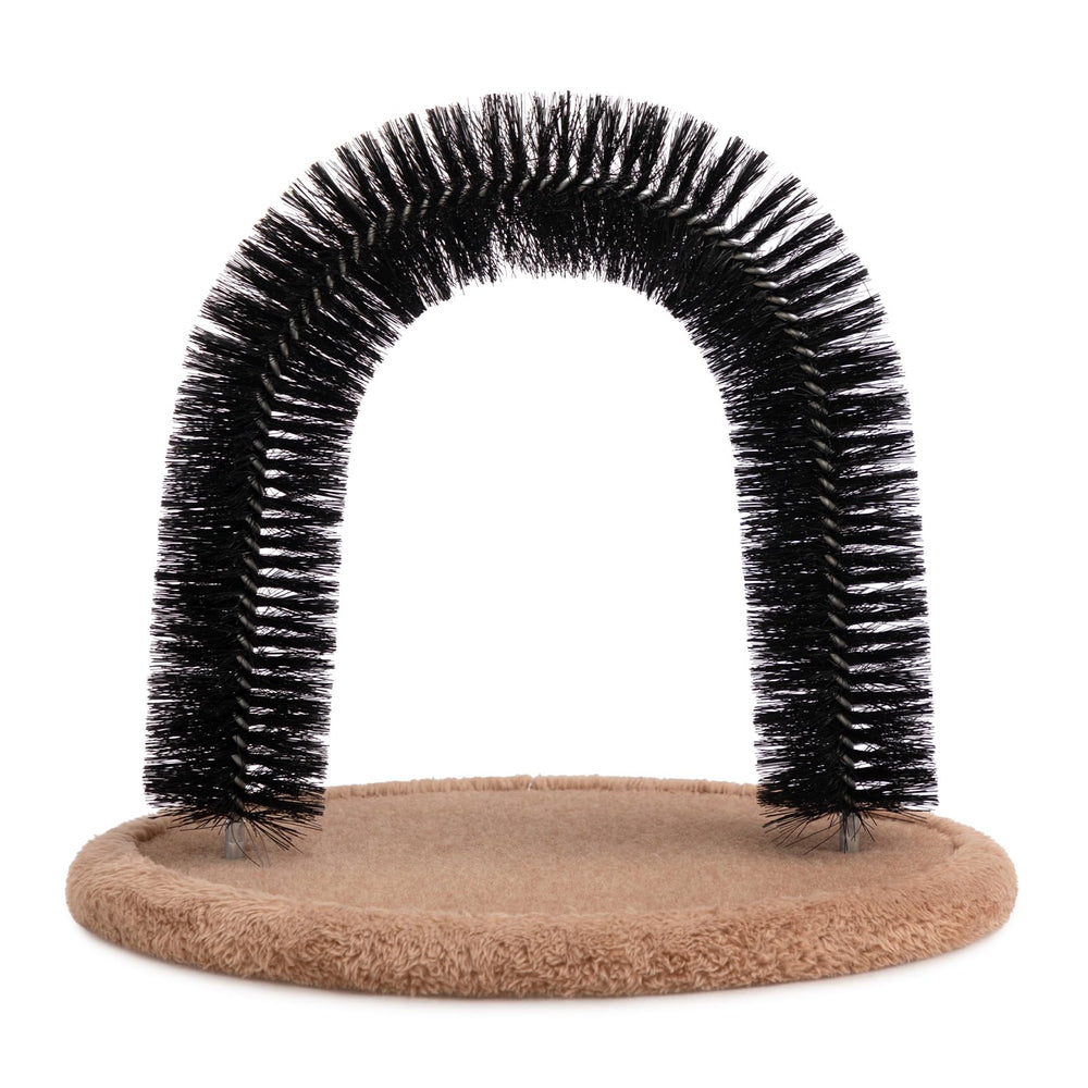 Hollypet self-grooming massager arch brush ready for back grooming and hair cleanup