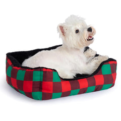 Hollypet Self-Warming Pet Bed side view shows raised rim for neck support