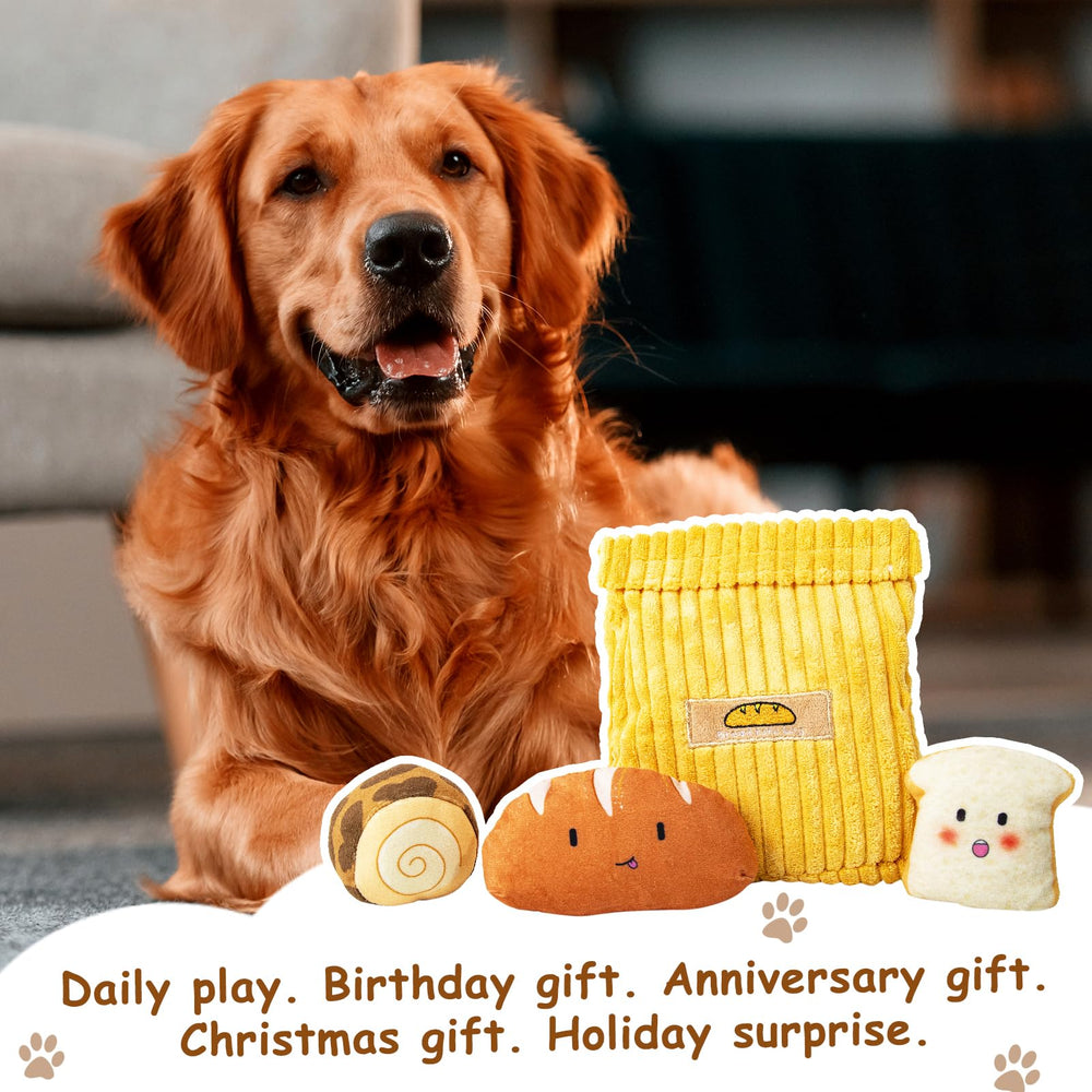 Hollypet Squeaky Dog Toy reinforced stitching supports long-lasting play.