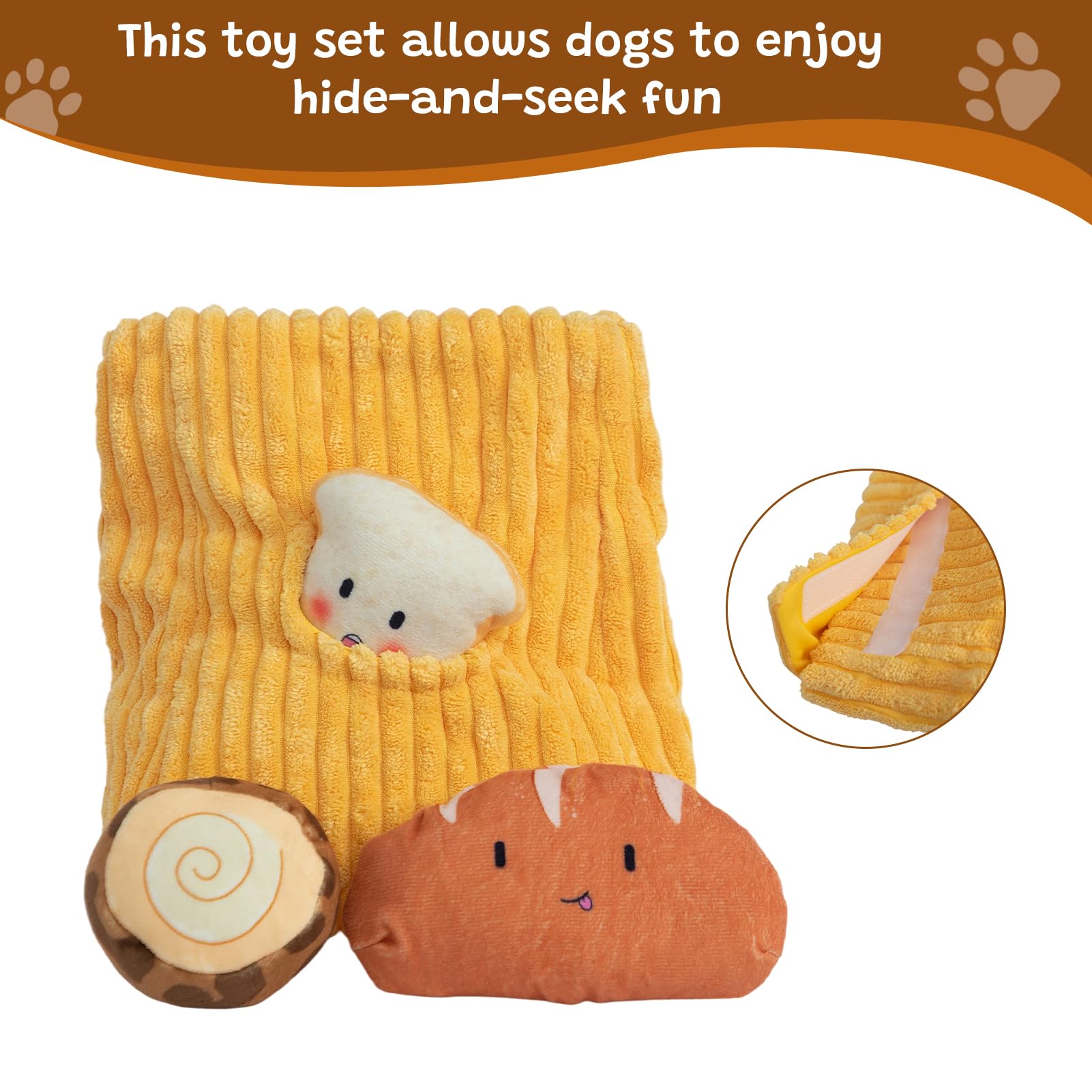 Hollypet Squeaky Dog Toy uses non-toxic fabric for safe play.