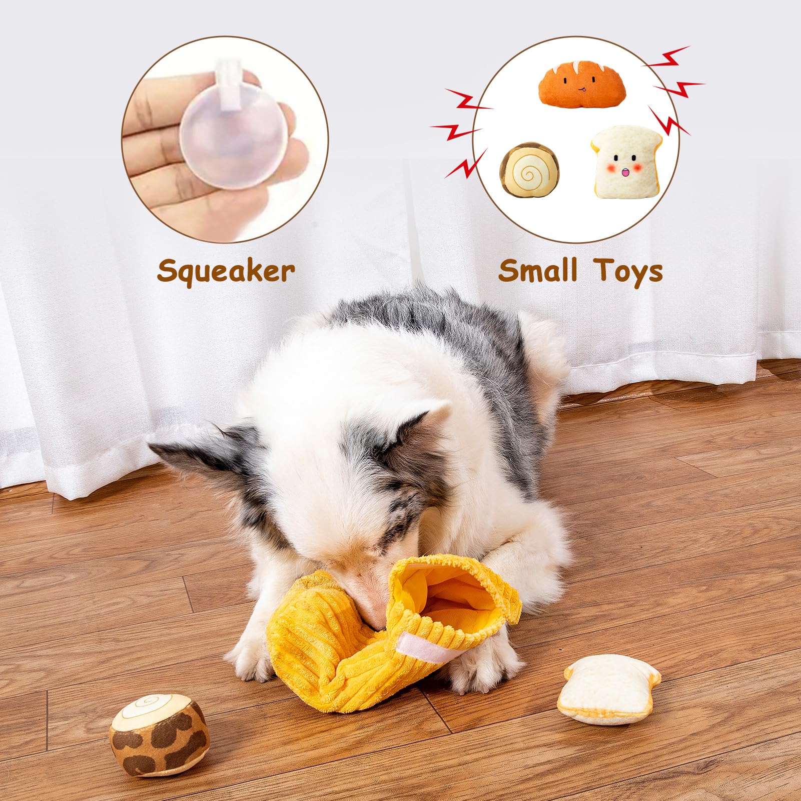 Hollypet Squeaky Dog Toy shows the hidden squeaker inside for interactive fun.