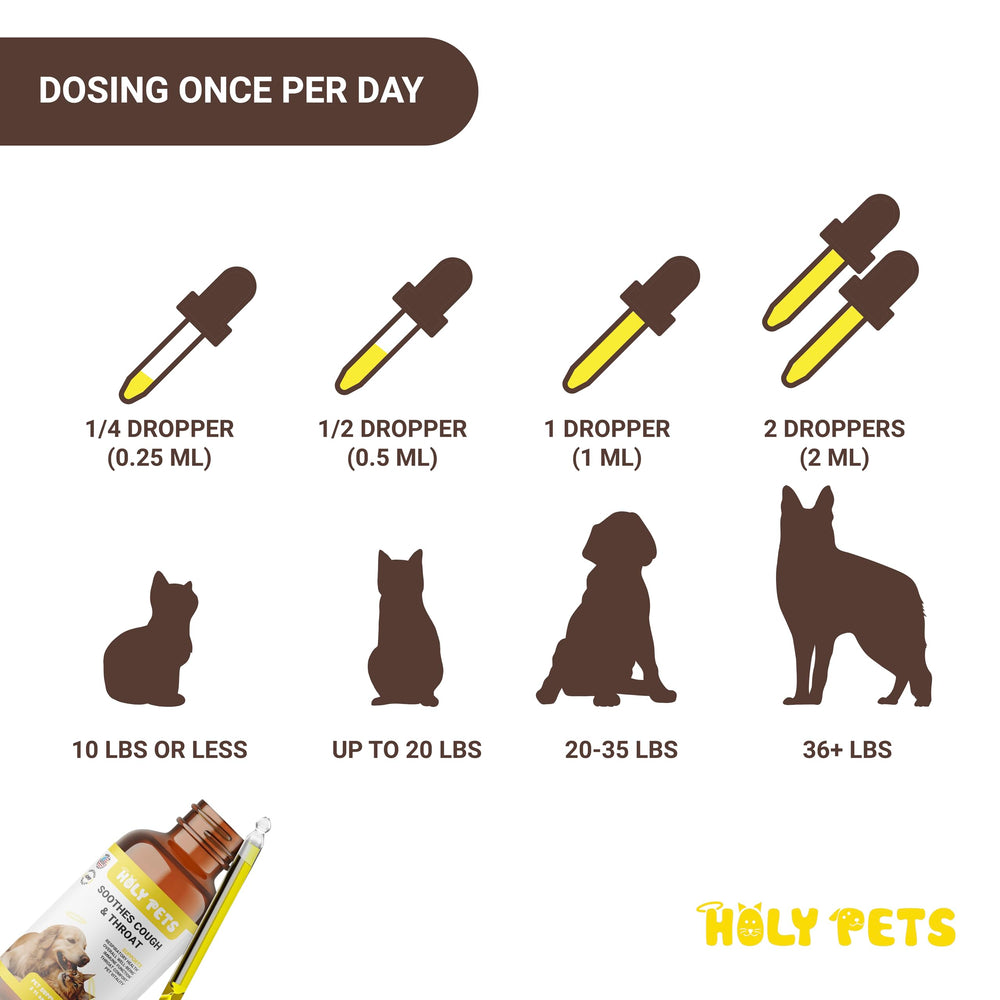 Holy Pets natural ingredients label highlights safe herbal support.