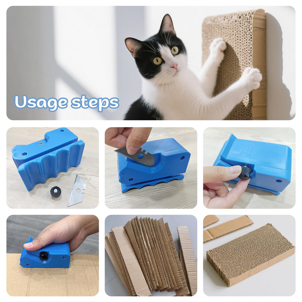 Holyenten cat play scratchers crafted from DIY projects for engaging feline activity.