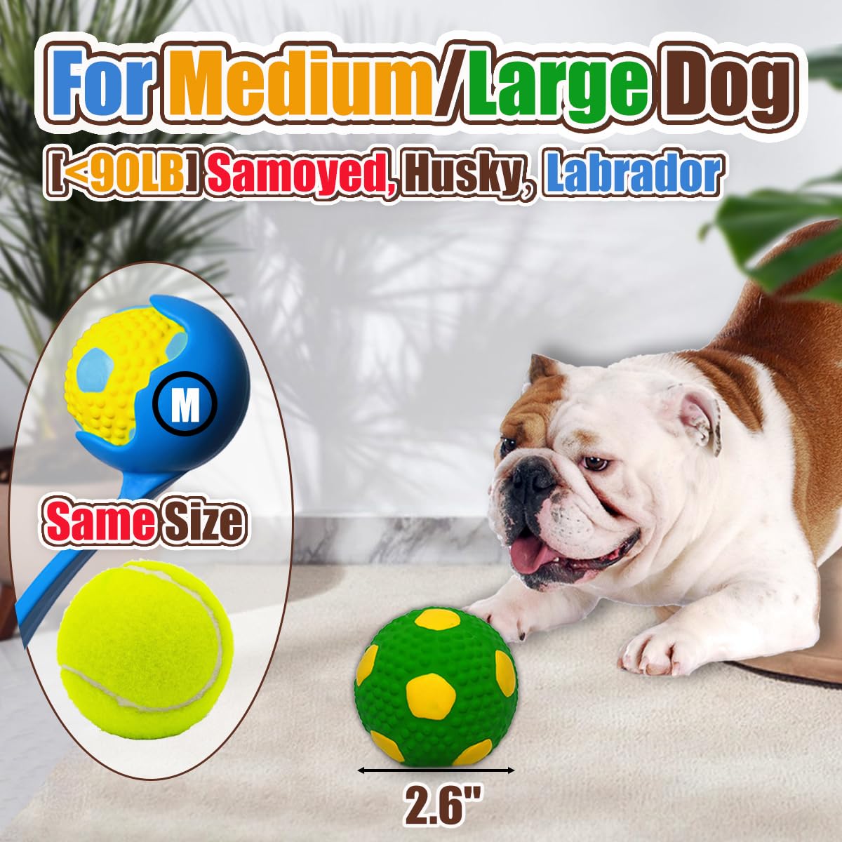 HOLYSTEED squeaky dog ball floats for water play
