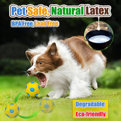 HOLYSTEED squeaky dog ball durable latex for gentle chewers