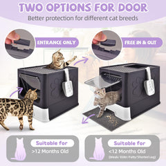 Homagico purple interior space demonstrates 13L capacity for larger cats