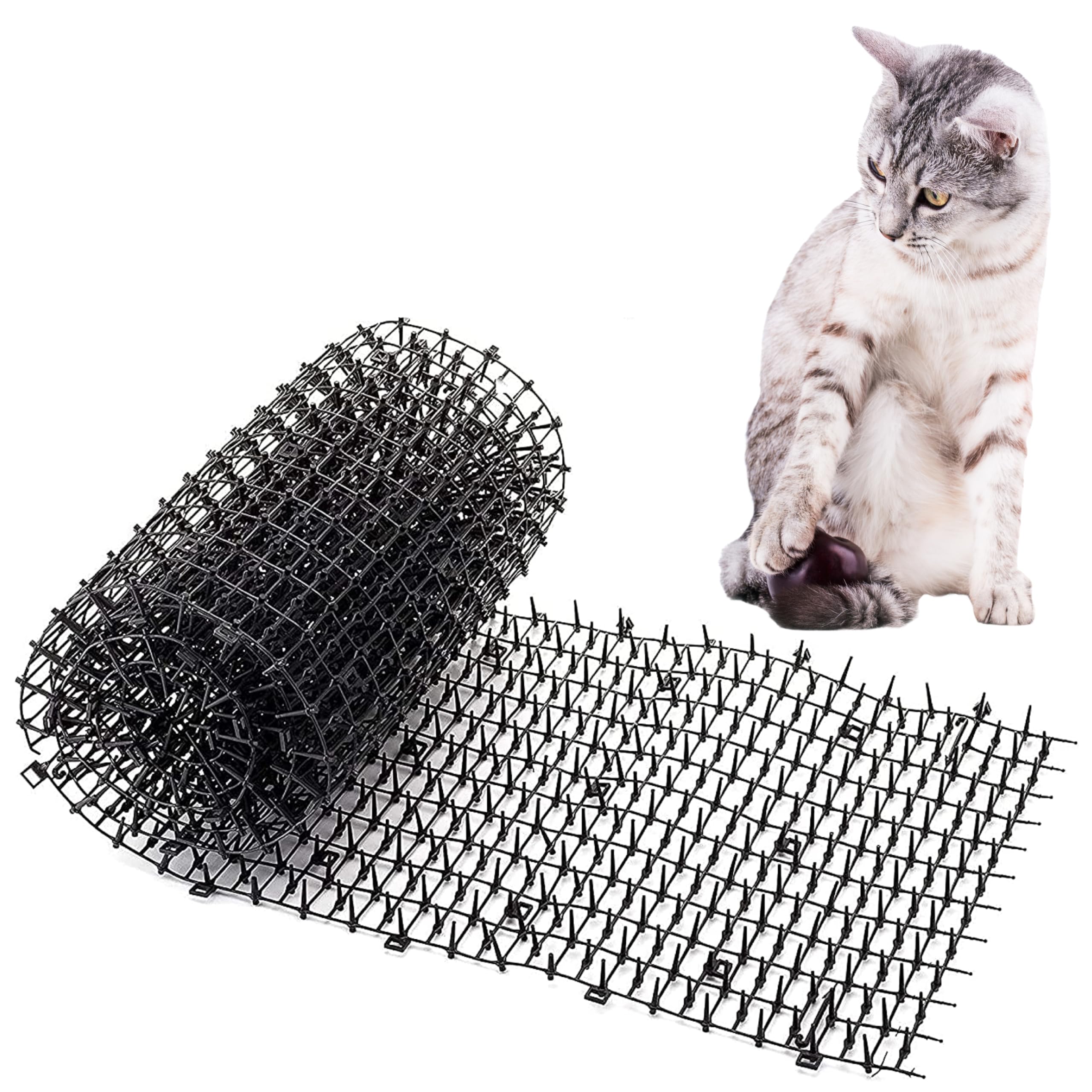 Homarden Black Scat Mat 13ft wide deters cats from furniture without harm.