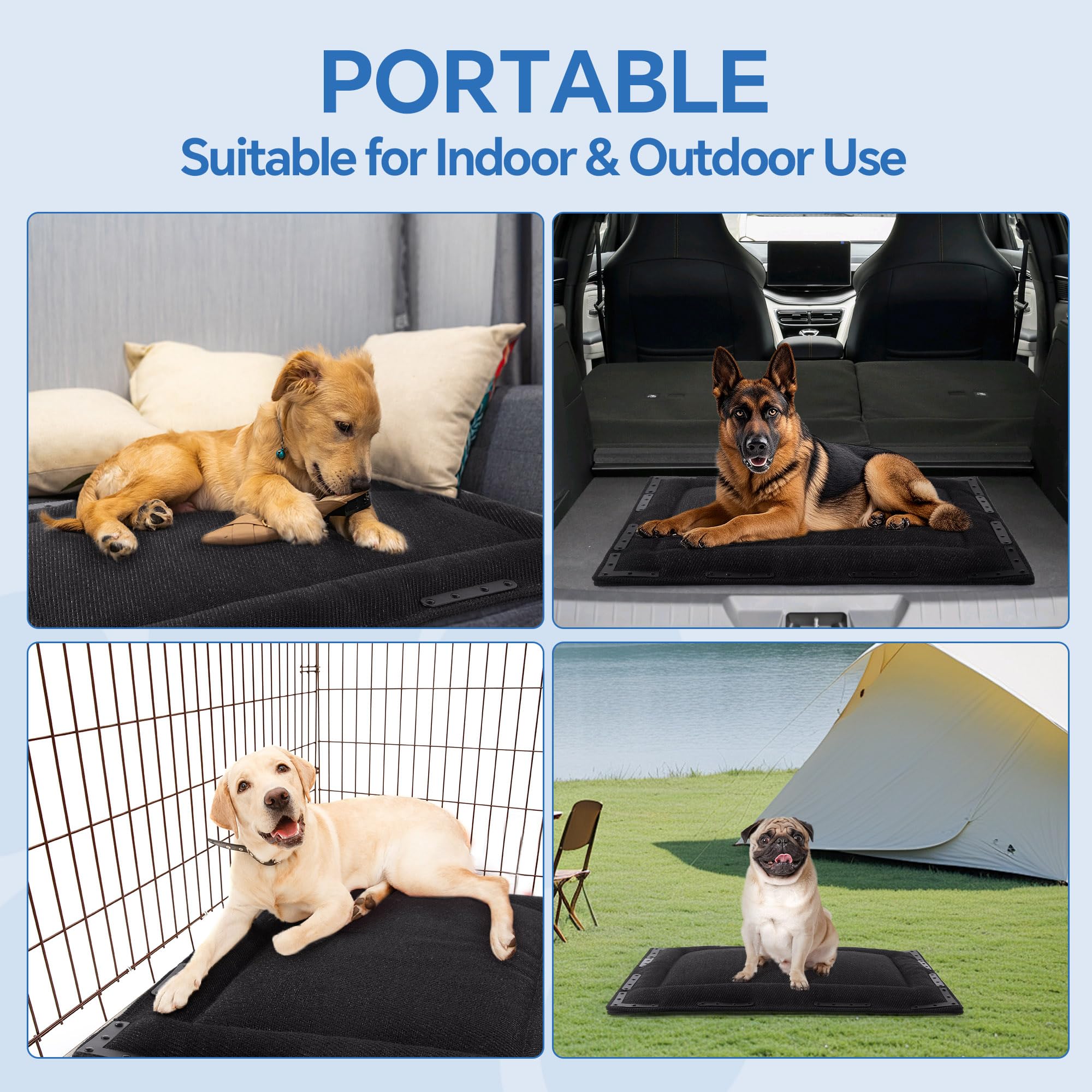 HOMBYS bed large crate fit 41in x 28in confirms crate compatibility for big dogs.