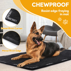 HOMBYS bed mat close-up fabric shows scratch-proof waterproof material for long-lasting use