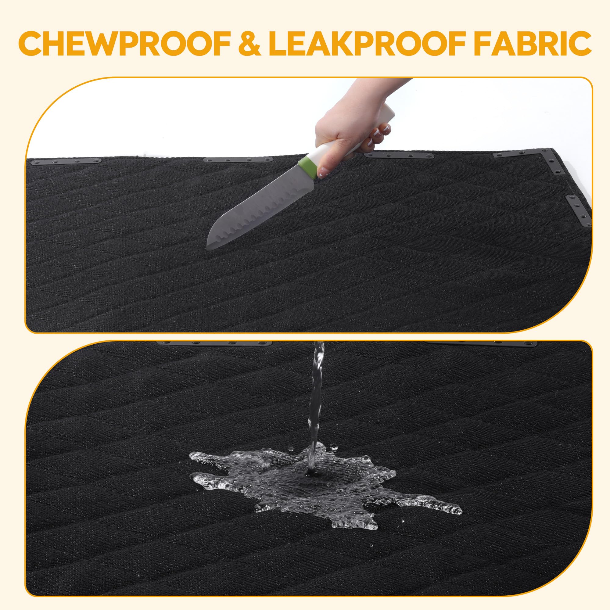 HOMBYS easy-cleaning image demonstrating quick wipe-down and hose-down capability