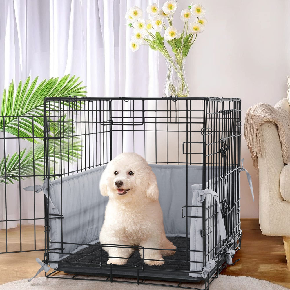 Hombys 24x18 size-focused bumper complements front-door crates in gray