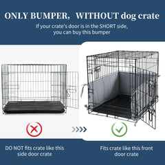 Hombys gray bumper padding displays soft filling for gentle dog cushioning