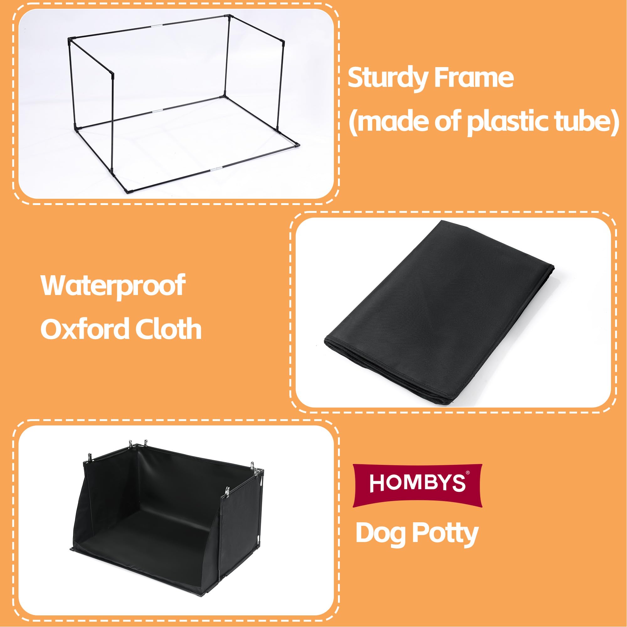HOMBYS dog pee pad holder folded storage highlights compact setup after use.