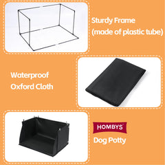 HOMBYS dog pee pad holder folded storage highlights compact setup after use.
